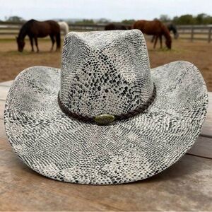 Snakeskin Pattern Cowboy Hat Unisex